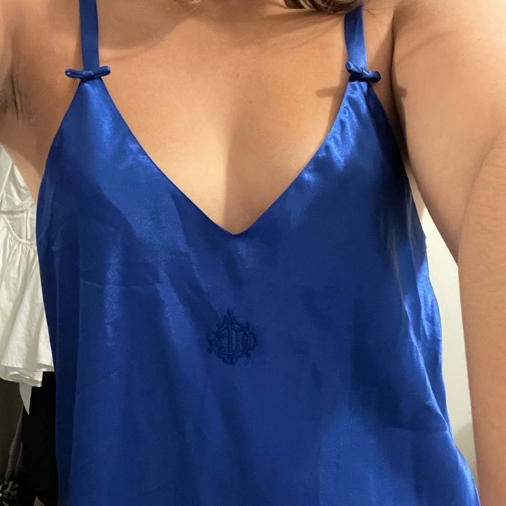Christian Dior Slip Dress in cobalt blue
